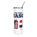 Patriotic 'Tis the Season' 20oz Stainless Tumbler – Red White Blue Summer Drinkware