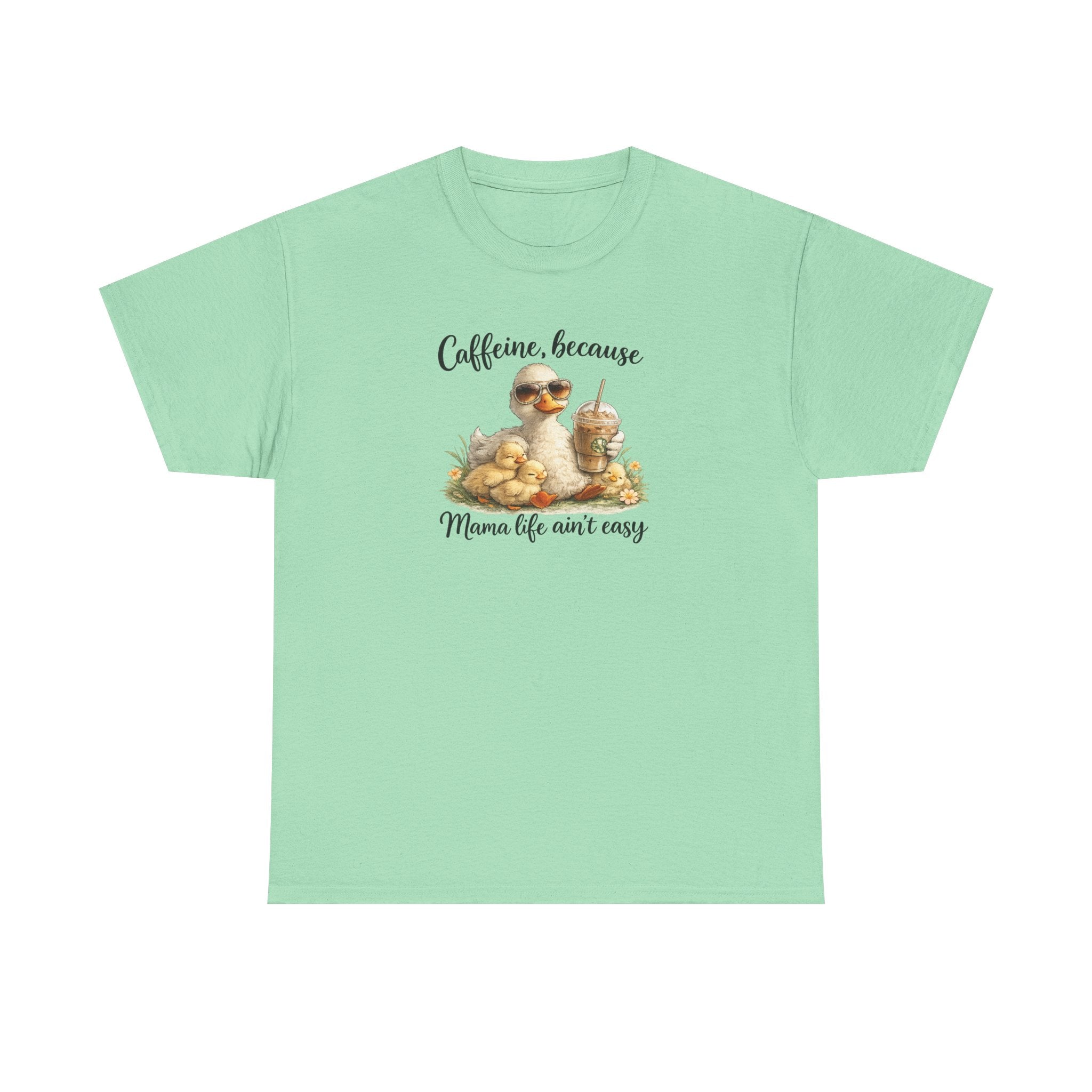 Mom Life Coffee Tee — Cute Mom & Baby Duck Caffeine Shirt