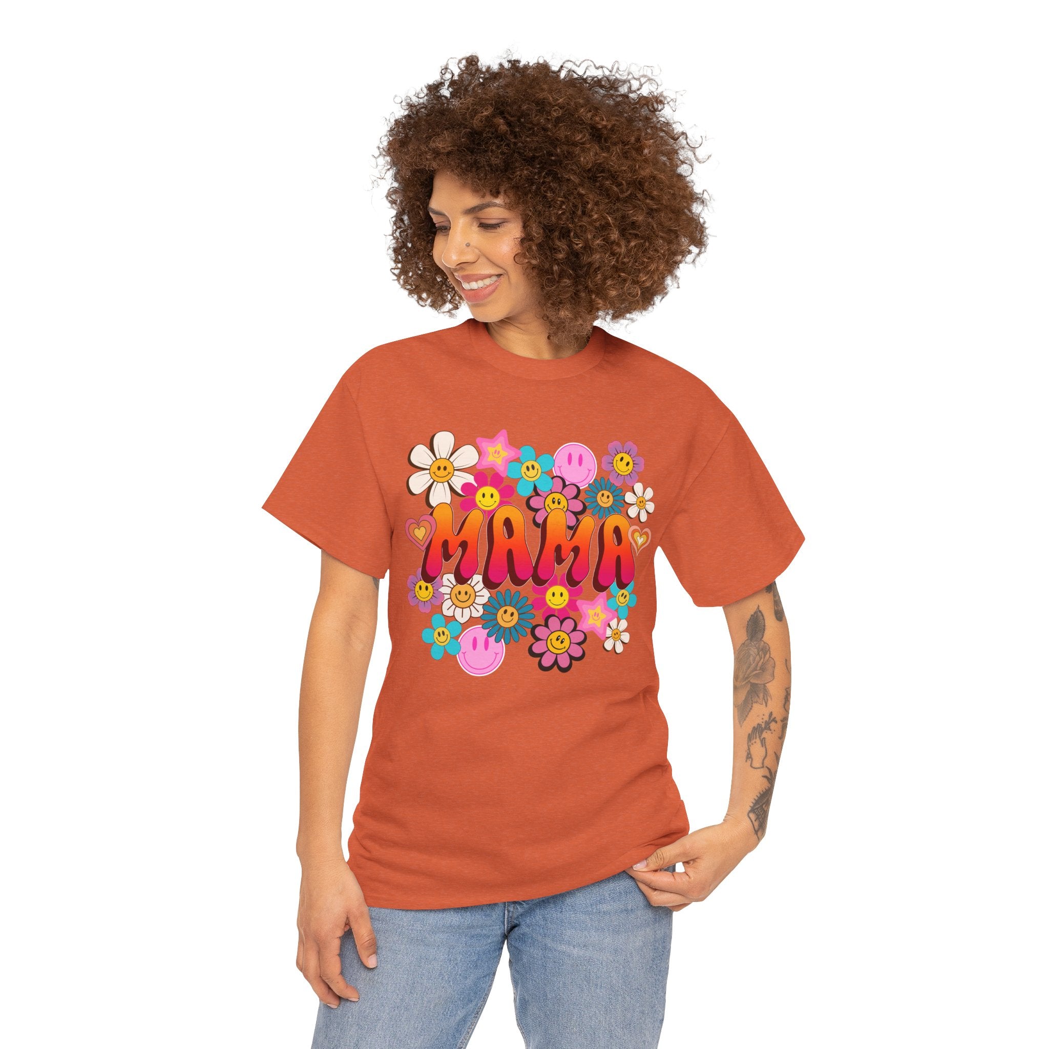 Mama Floral Tee — Retro Cute Flower Mom T‑Shirt