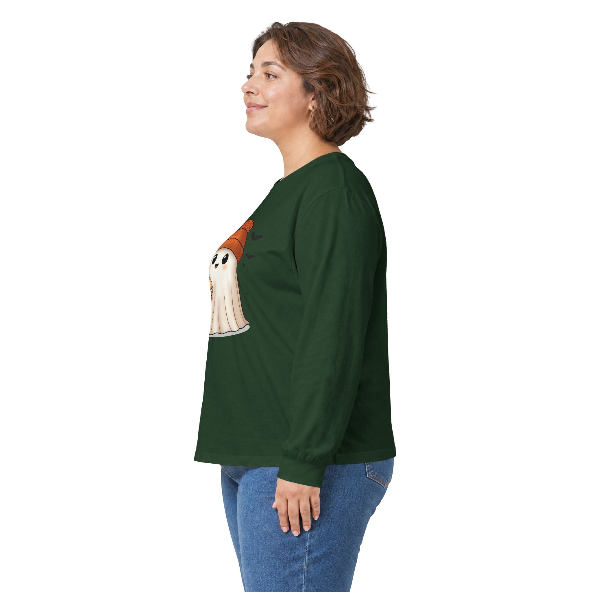 Cute Pumpkin Spice Ghost Unisex Ultra Cotton Long Sleeve Tee