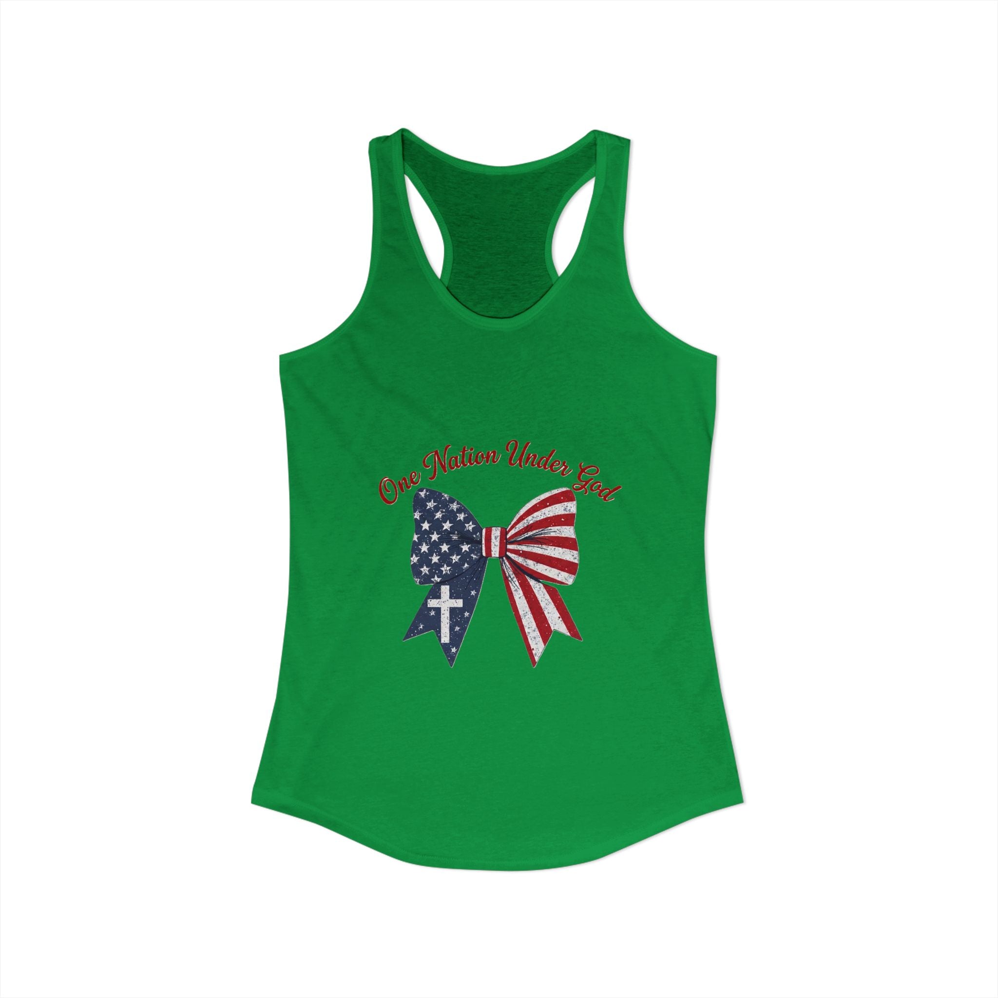 One Nation Under God Patriotic Tank Top — Women's Racerback