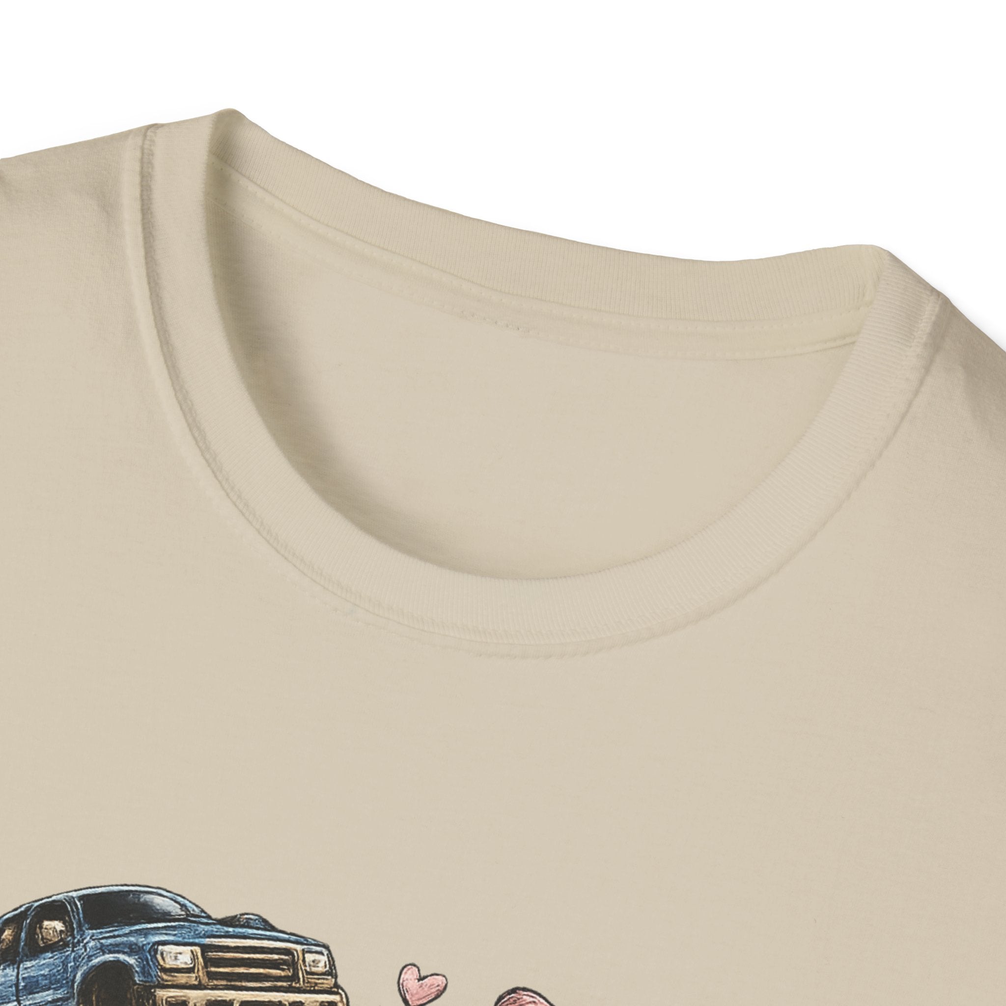 Mama Jeep & Ballet Shoes T-Shirt — 'MAMA' Graphic Tee with Trucks, Bows & Ballet Slippers