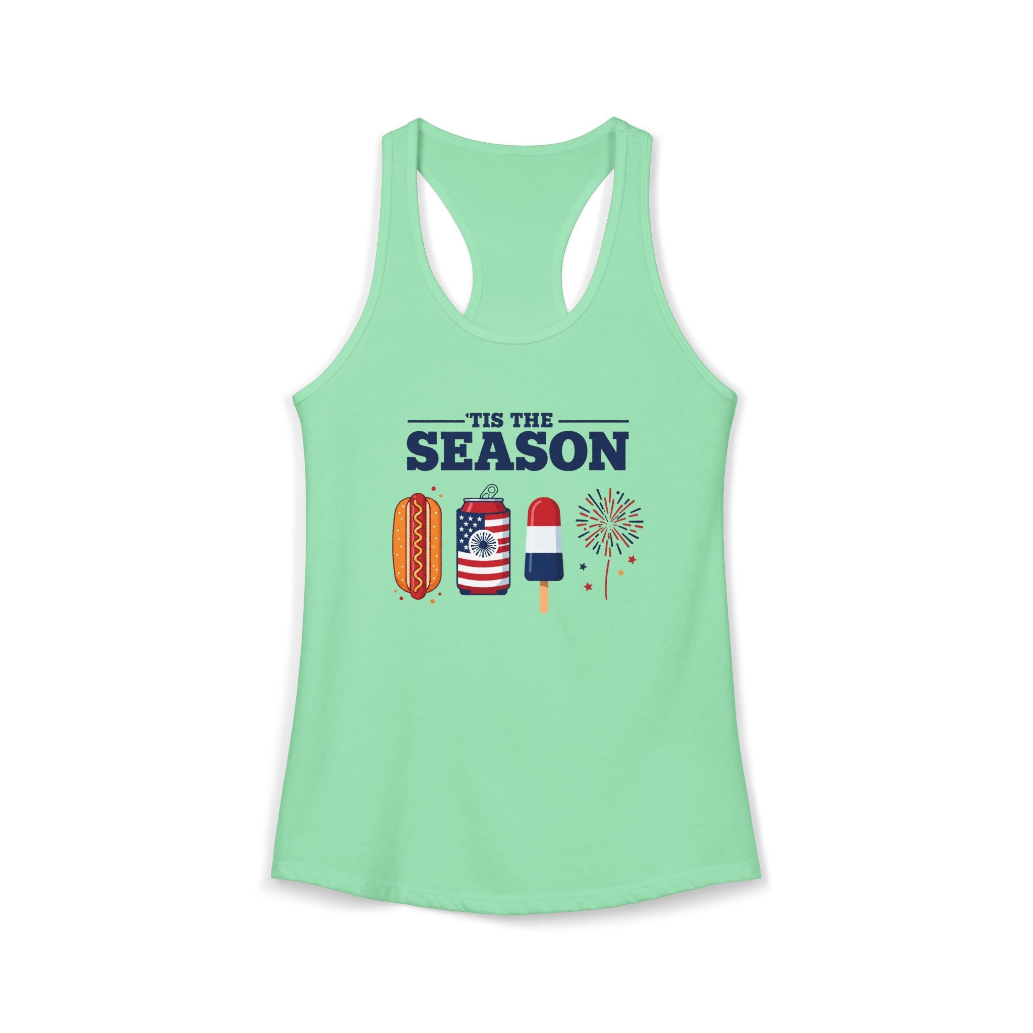 4th of July USA 'Tis the Season Racerback Tank