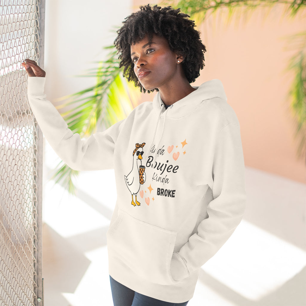 Duck Graphic Hoodie — "A Little Boujee, Kinda Broke" Cute Casual Pullover