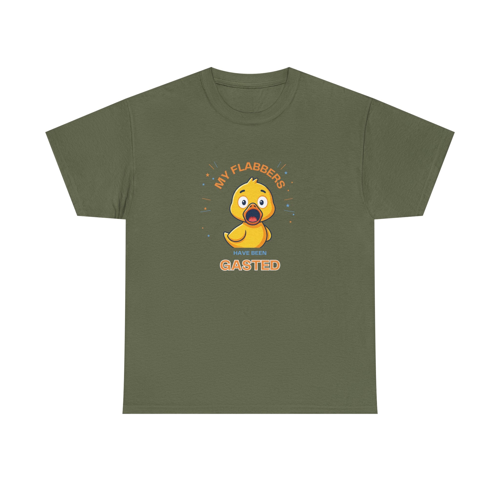 Duck Cartoon Tee — "My Flabbers are Gasted" Cute Shocked Rubber Duck T-Shirt