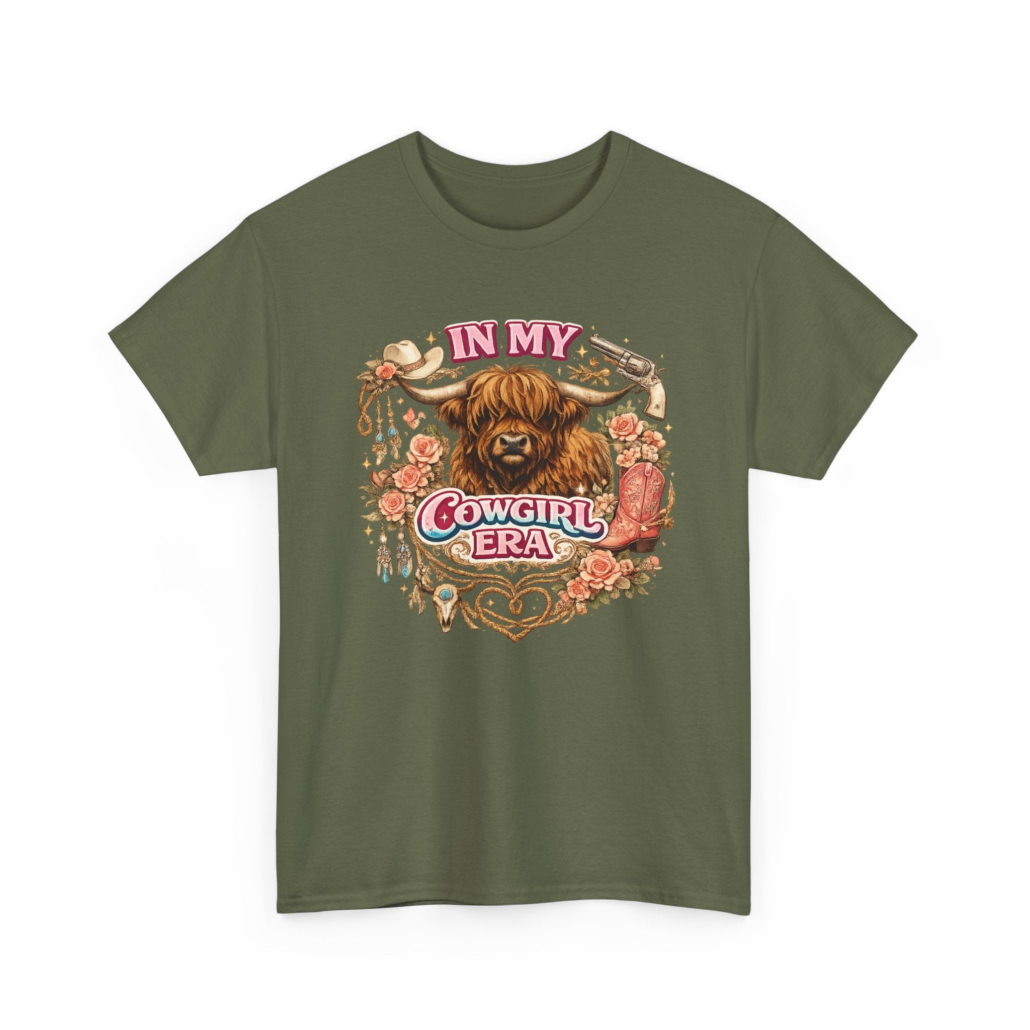 In My Cowgirl Era Highland Cow Tee
