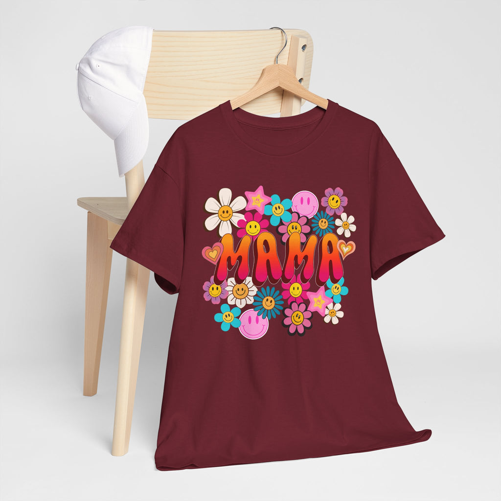Mama Floral Tee — Retro Cute Flower Mom T‑Shirt
