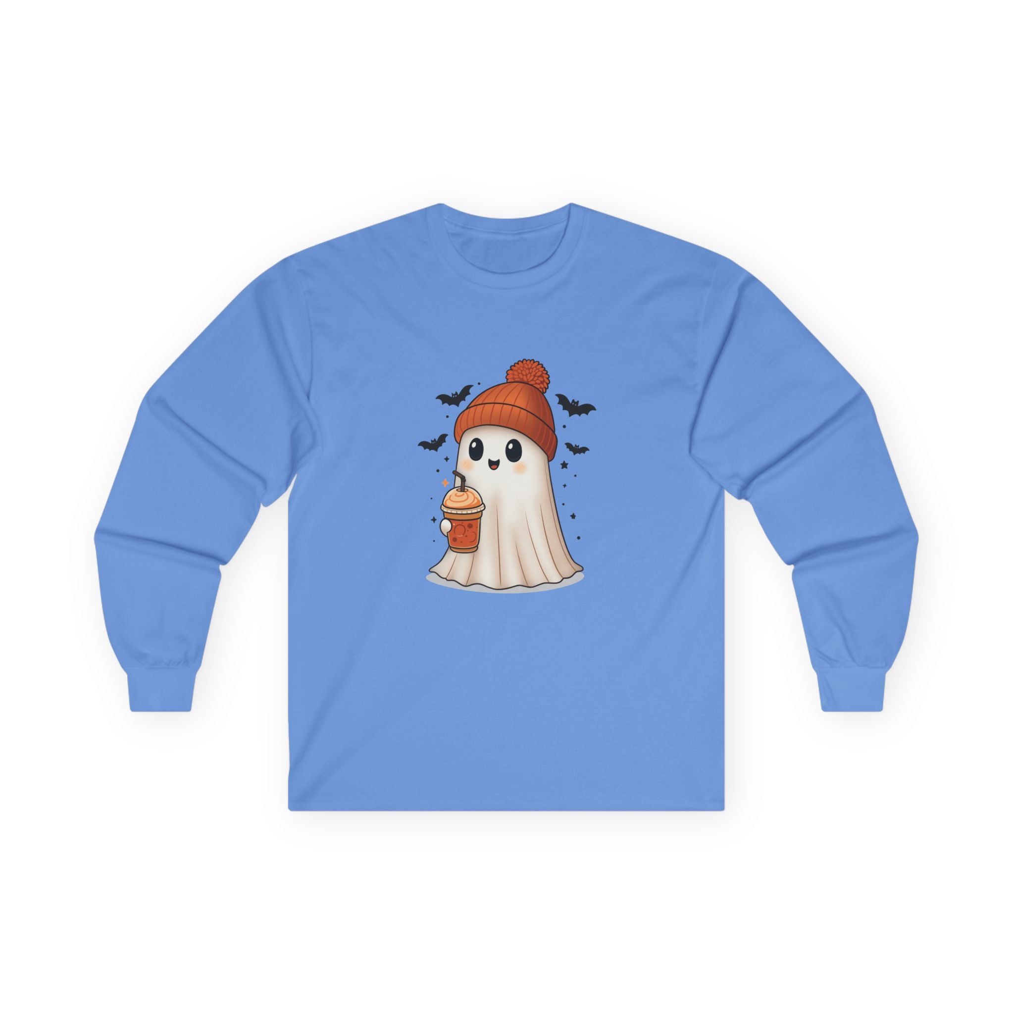 Cute Pumpkin Spice Ghost Unisex Ultra Cotton Long Sleeve Tee