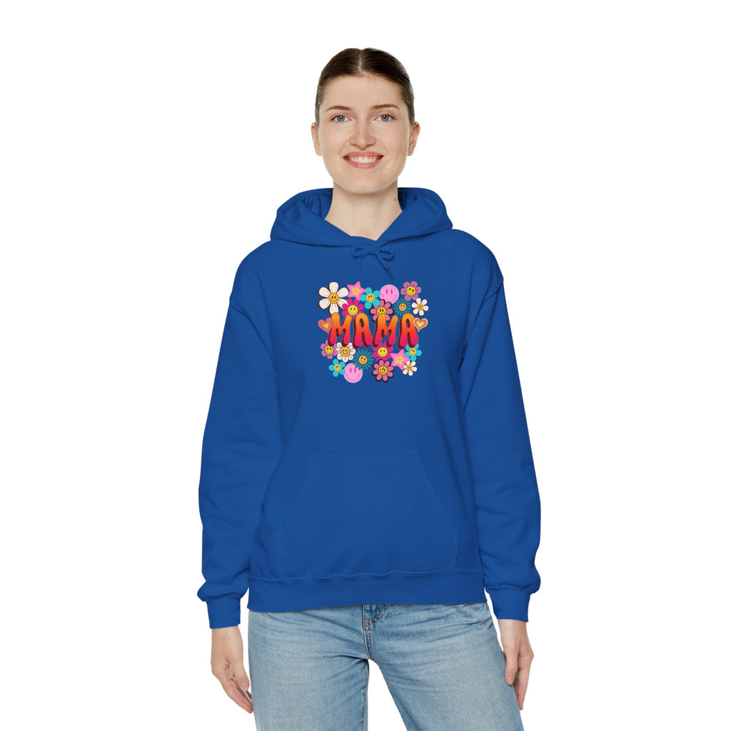 Mama Floral Hoodie — Retro Flower Power "Mama" Sweatshirt