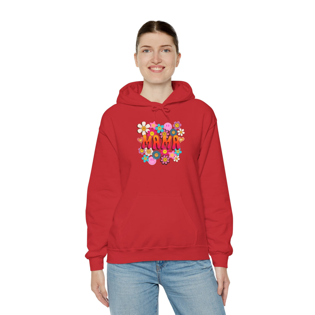 Mama Floral Hoodie — Retro Flower Power "Mama" Sweatshirt