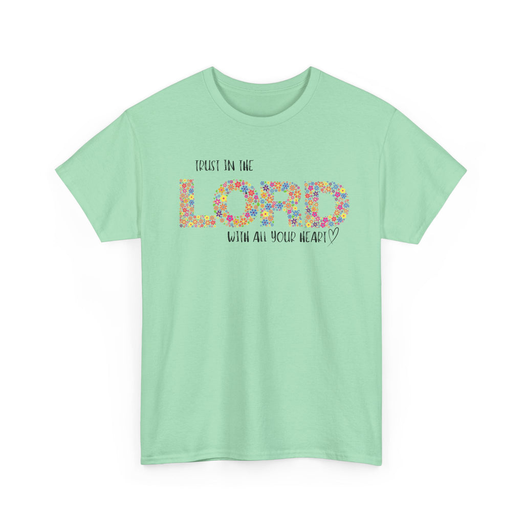 Trust in The Lord Flowers Cute Christian T-shirt