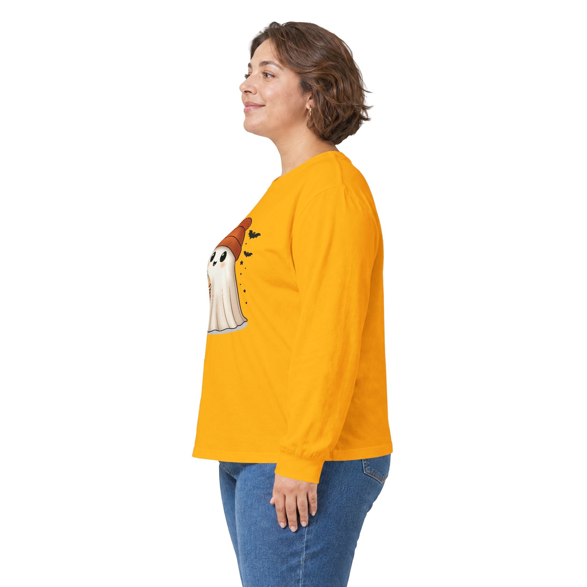 Cute Pumpkin Spice Ghost Unisex Ultra Cotton Long Sleeve Tee