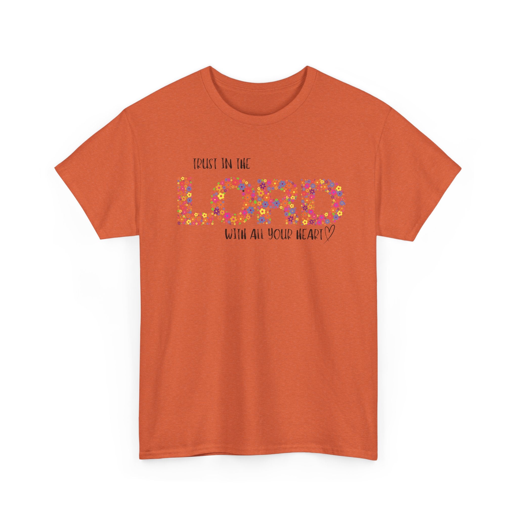 Trust in The Lord Flowers Cute Christian T-shirt