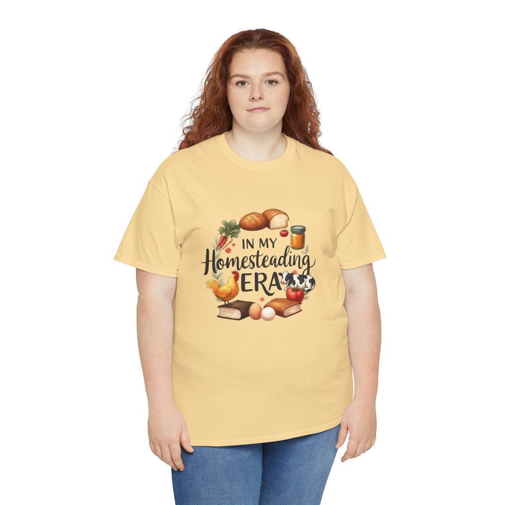 Homesteading Era Tee — Cute Bread, Chickens & Eggs Design