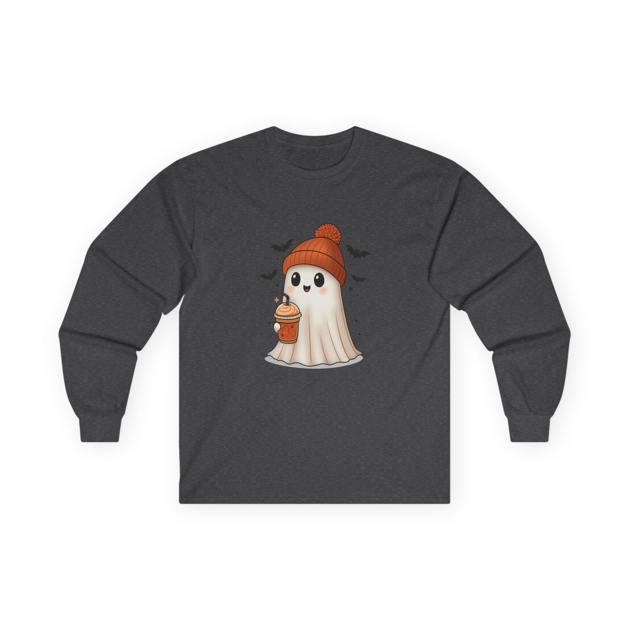 Cute Pumpkin Spice Ghost Unisex Ultra Cotton Long Sleeve Tee
