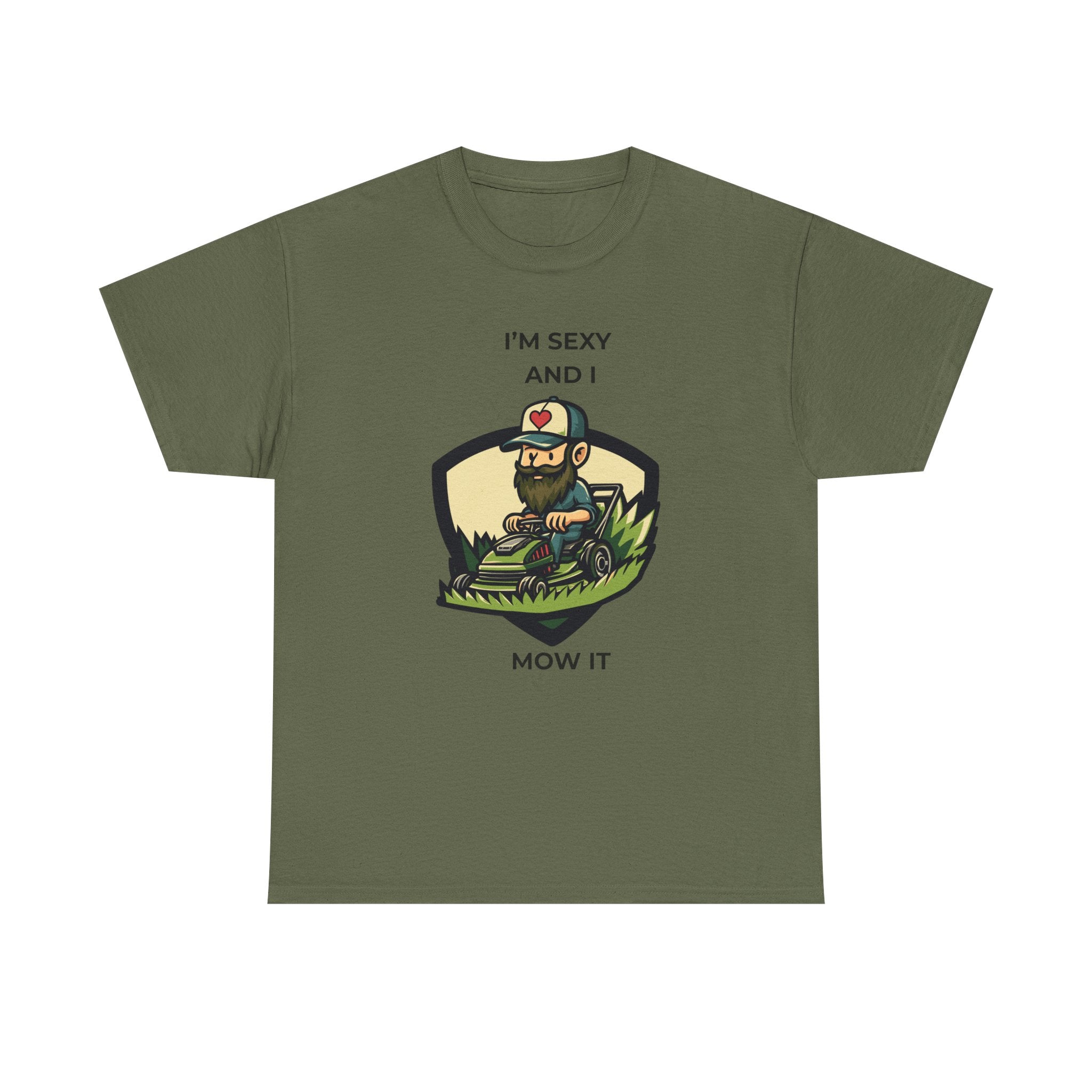 Funny Lawn Care T-Shirt — "I'm Sexy and I Mow It" Gardening Tee