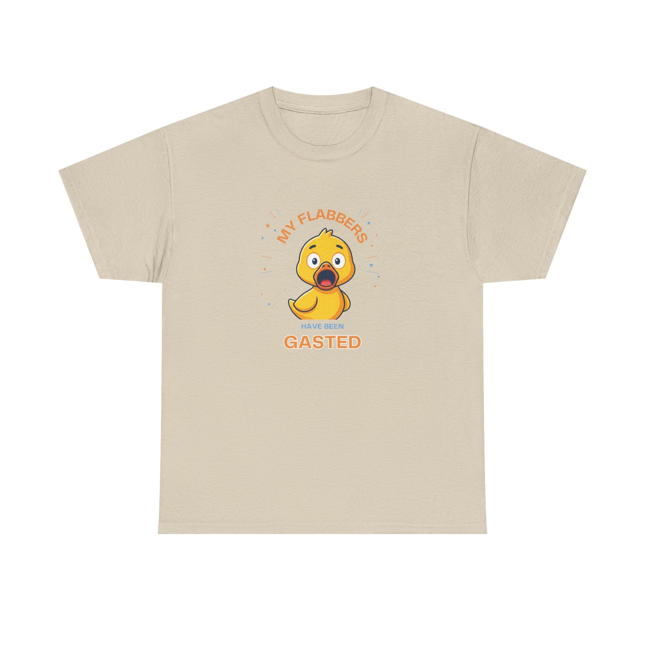 Duck Cartoon Tee — "My Flabbers are Gasted" Cute Shocked Rubber Duck T-Shirt