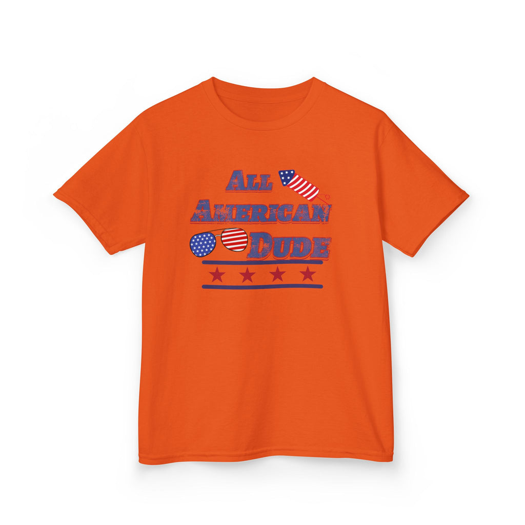 Kids Tee — "All American Dude" Patriotic 4th of July T-Shirt