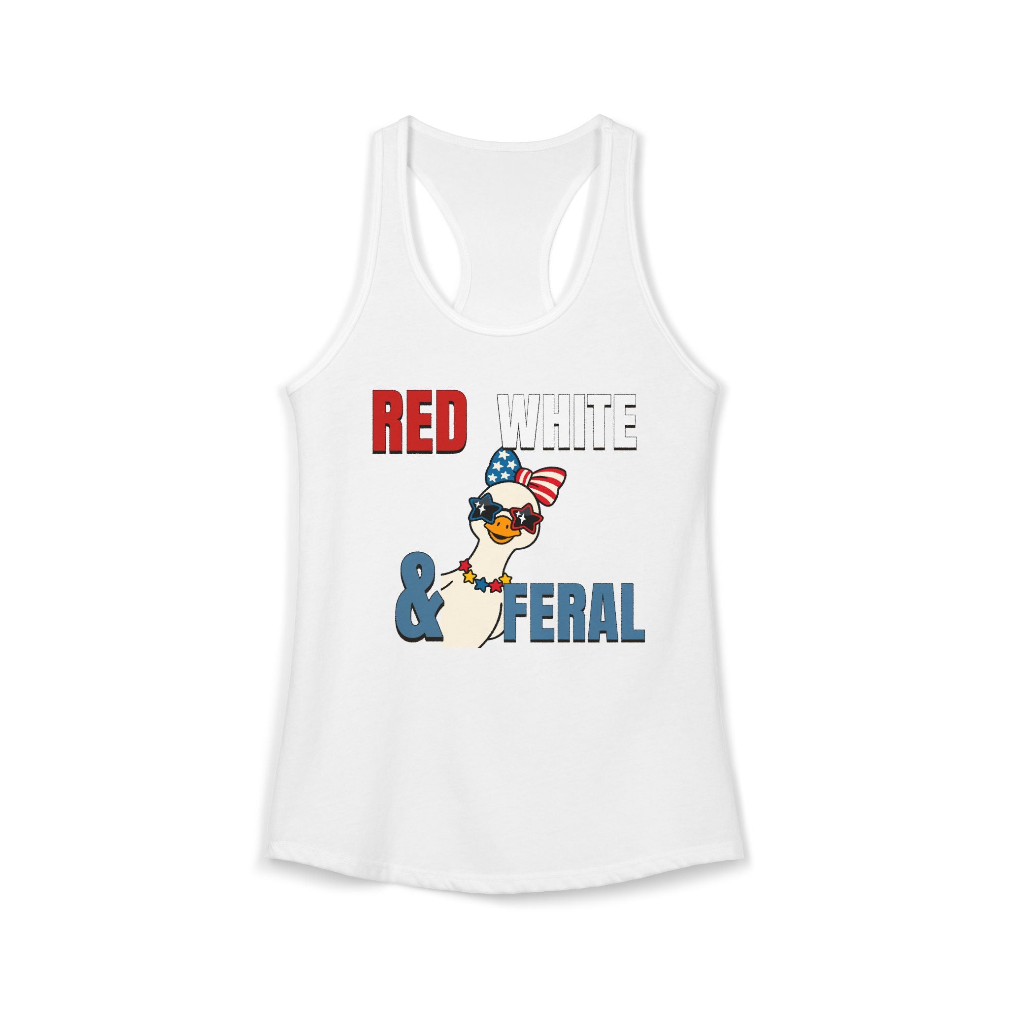 Red white & Feral Patriotic Tank Top