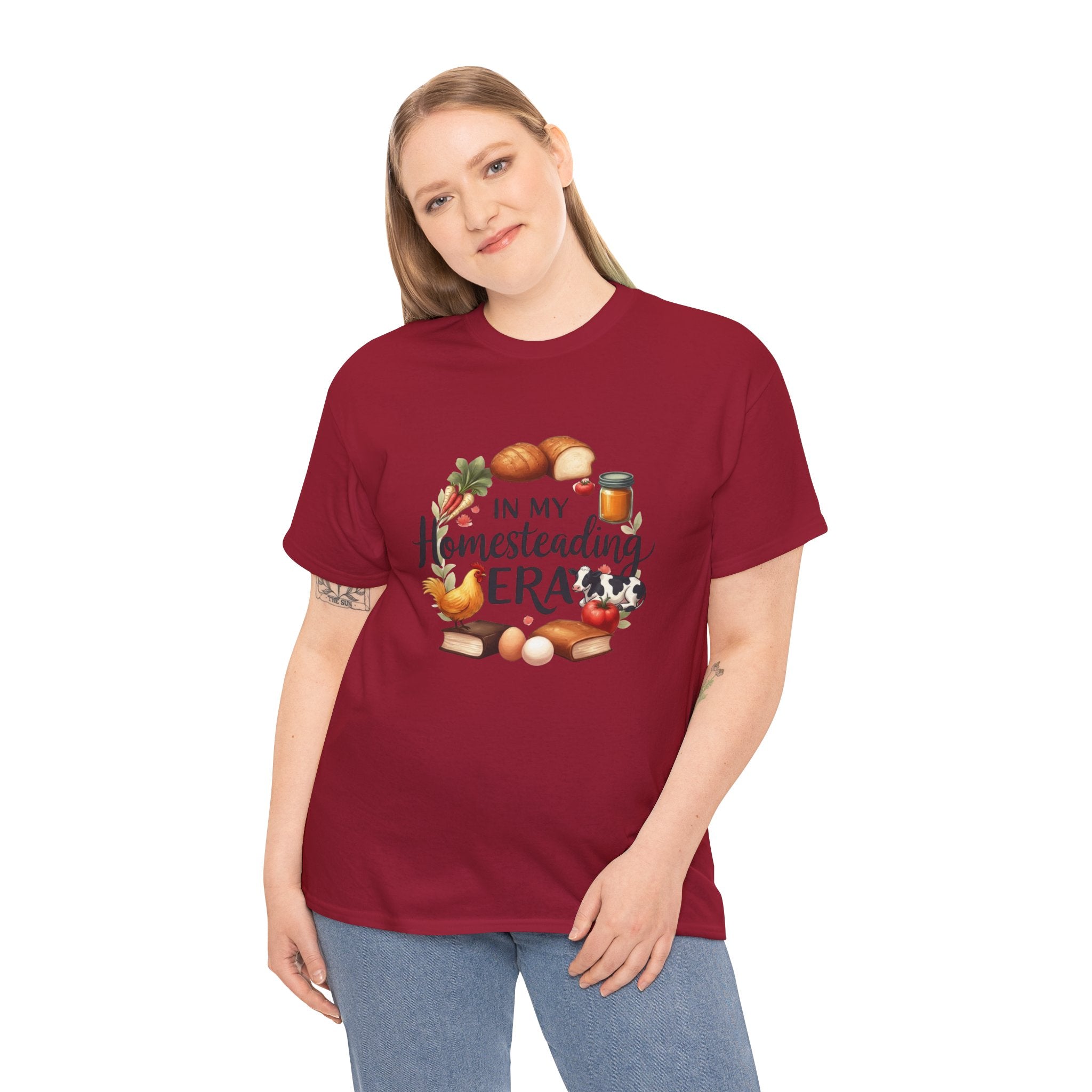 Homesteading Era Tee — Cute Bread, Chickens & Eggs Design