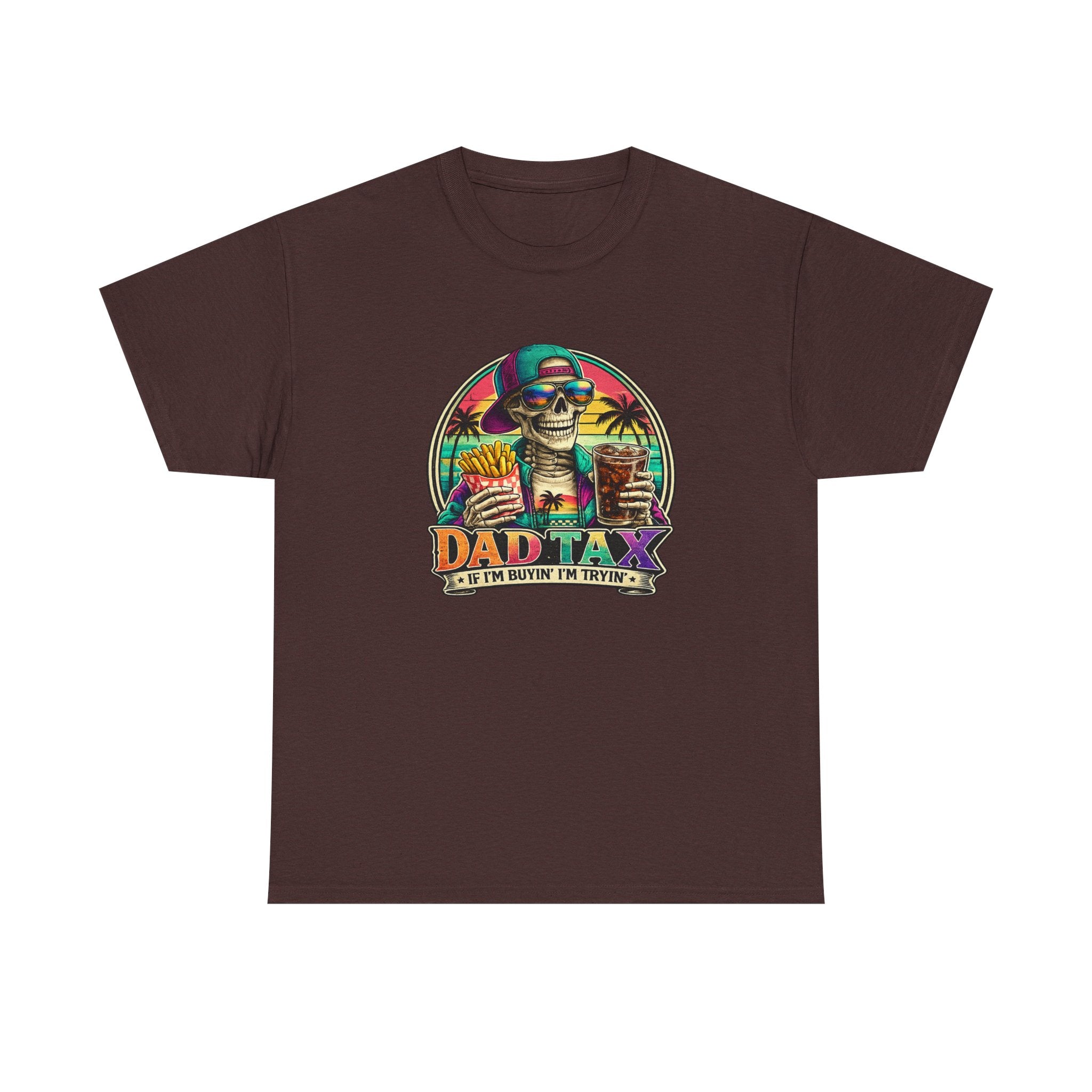 Dad Tax T-Shirt - Funny Dad Vacation Skull Tee (I’m Just Buying the Tacos)
