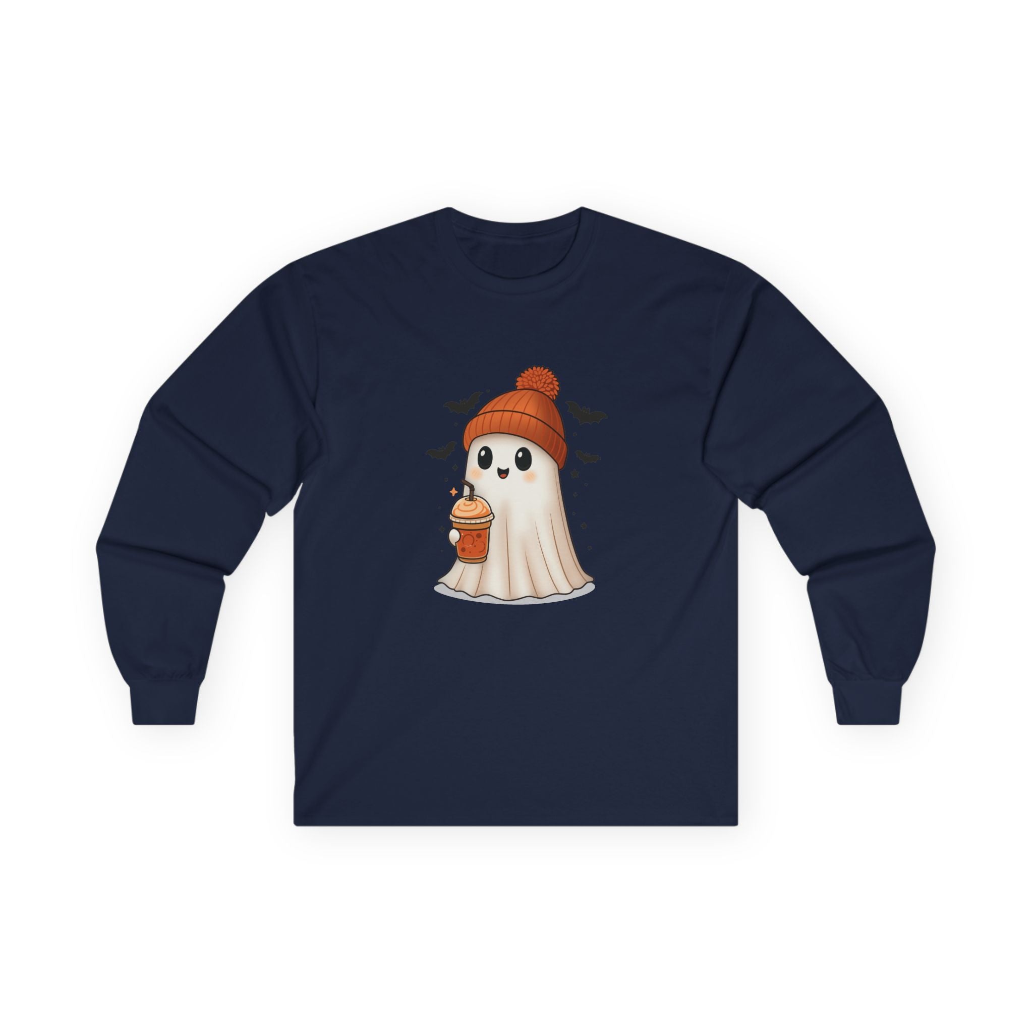 Cute Pumpkin Spice Ghost Unisex Ultra Cotton Long Sleeve Tee