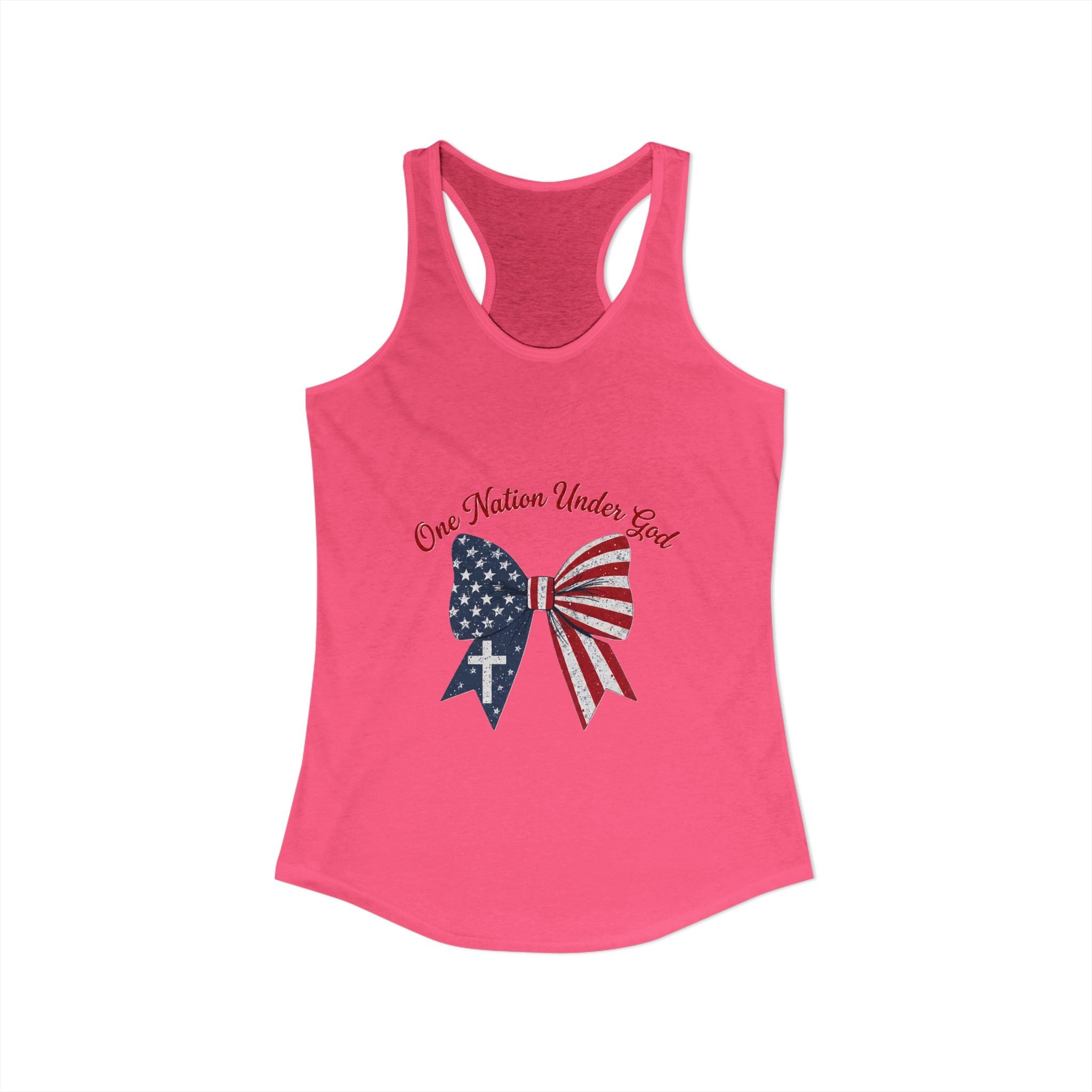 One Nation Under God Patriotic Tank Top — Women's Racerback