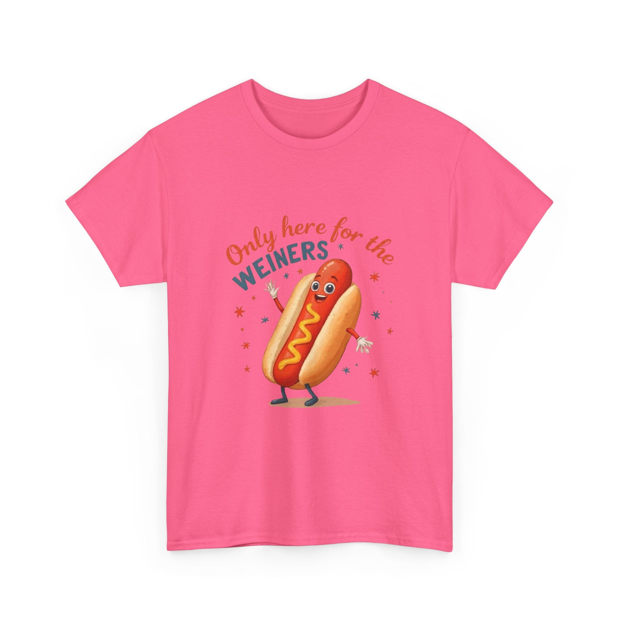 Funny Hot Dog Tee — "Only Here for the Weiners" Graphic T-Shirt