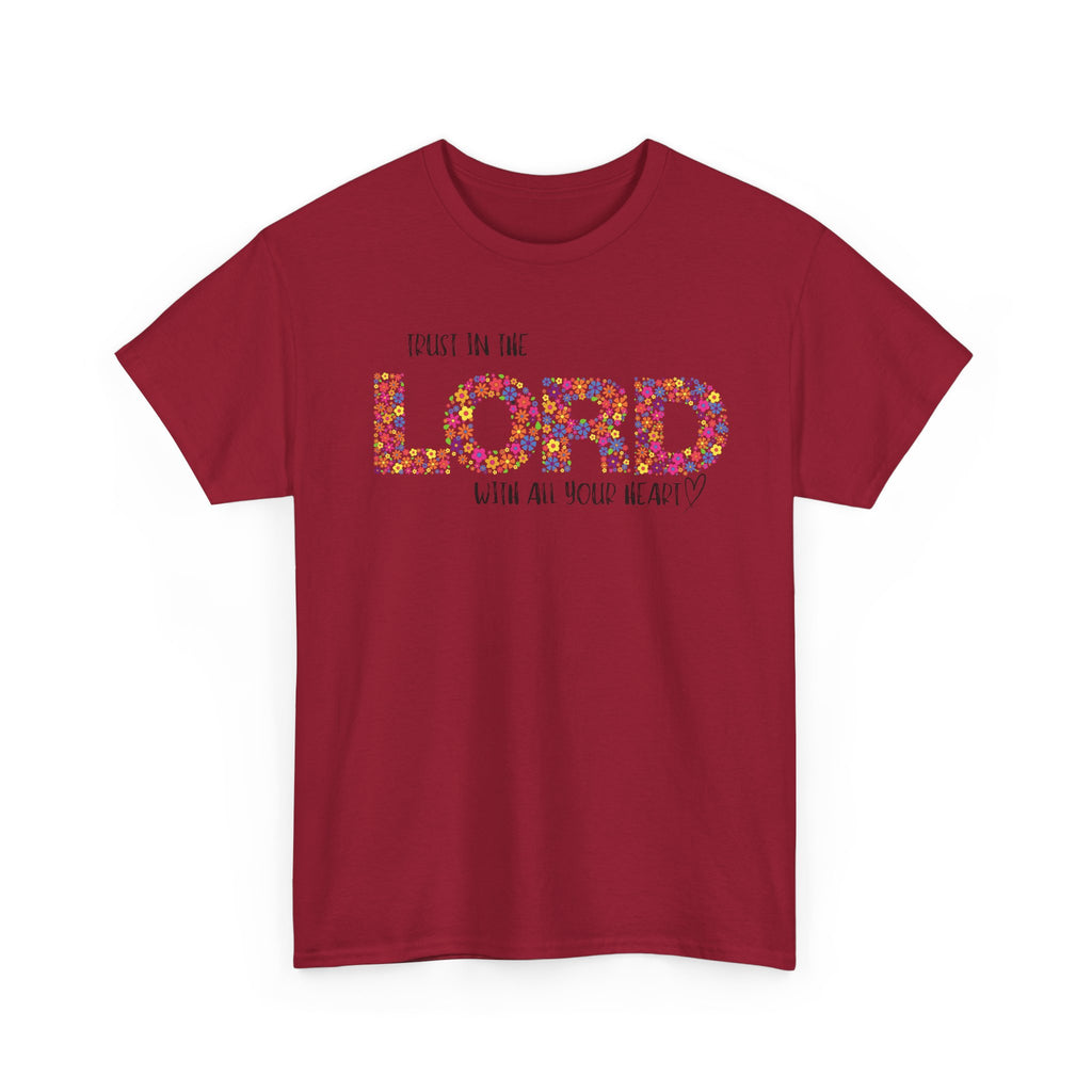 Trust in The Lord Flowers Cute Christian T-shirt