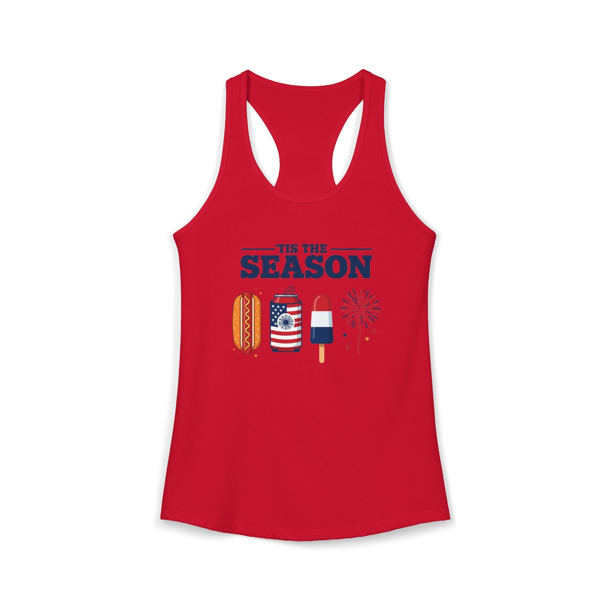 4th of July USA 'Tis the Season Racerback Tank