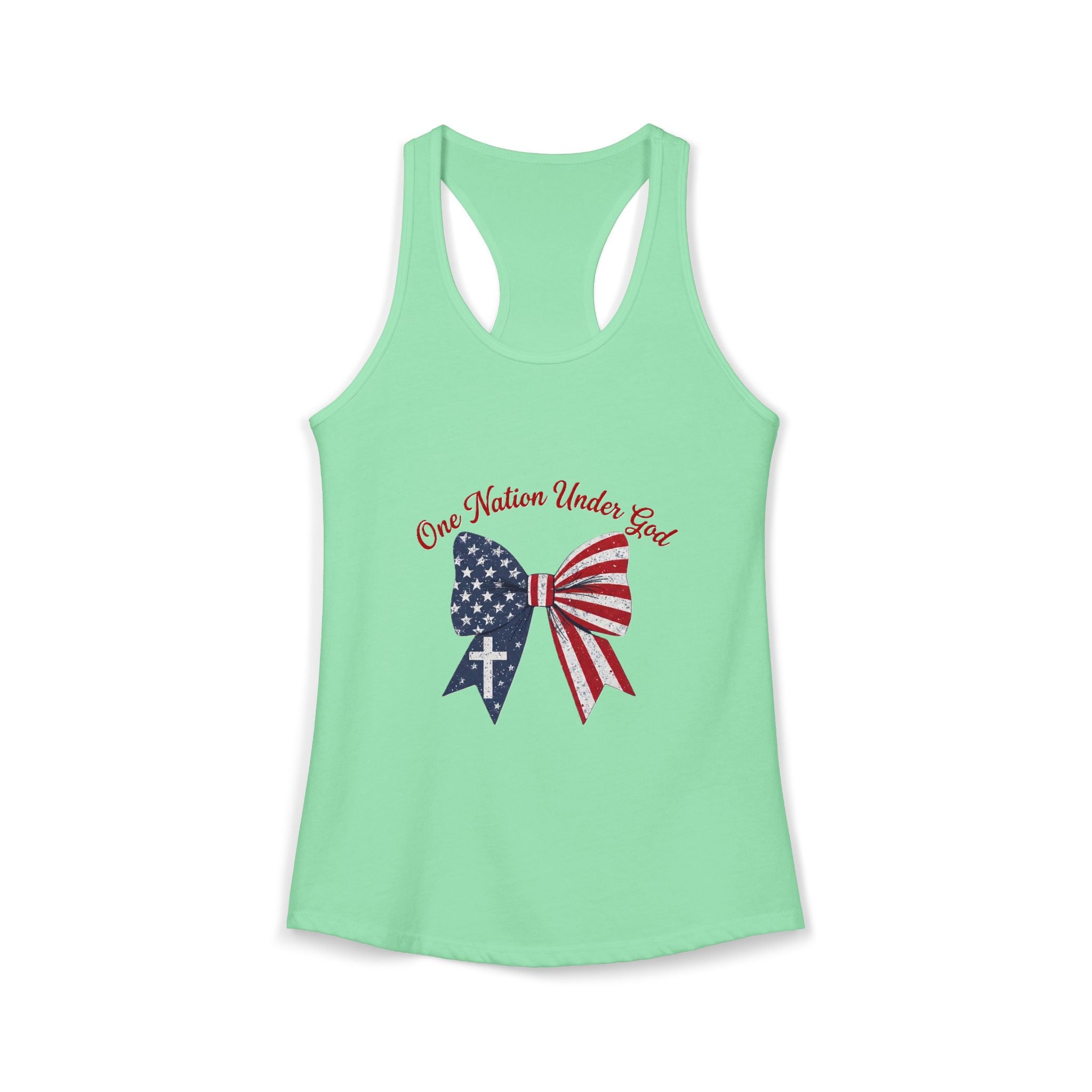 One Nation Under God Patriotic Tank Top — Women's Racerback