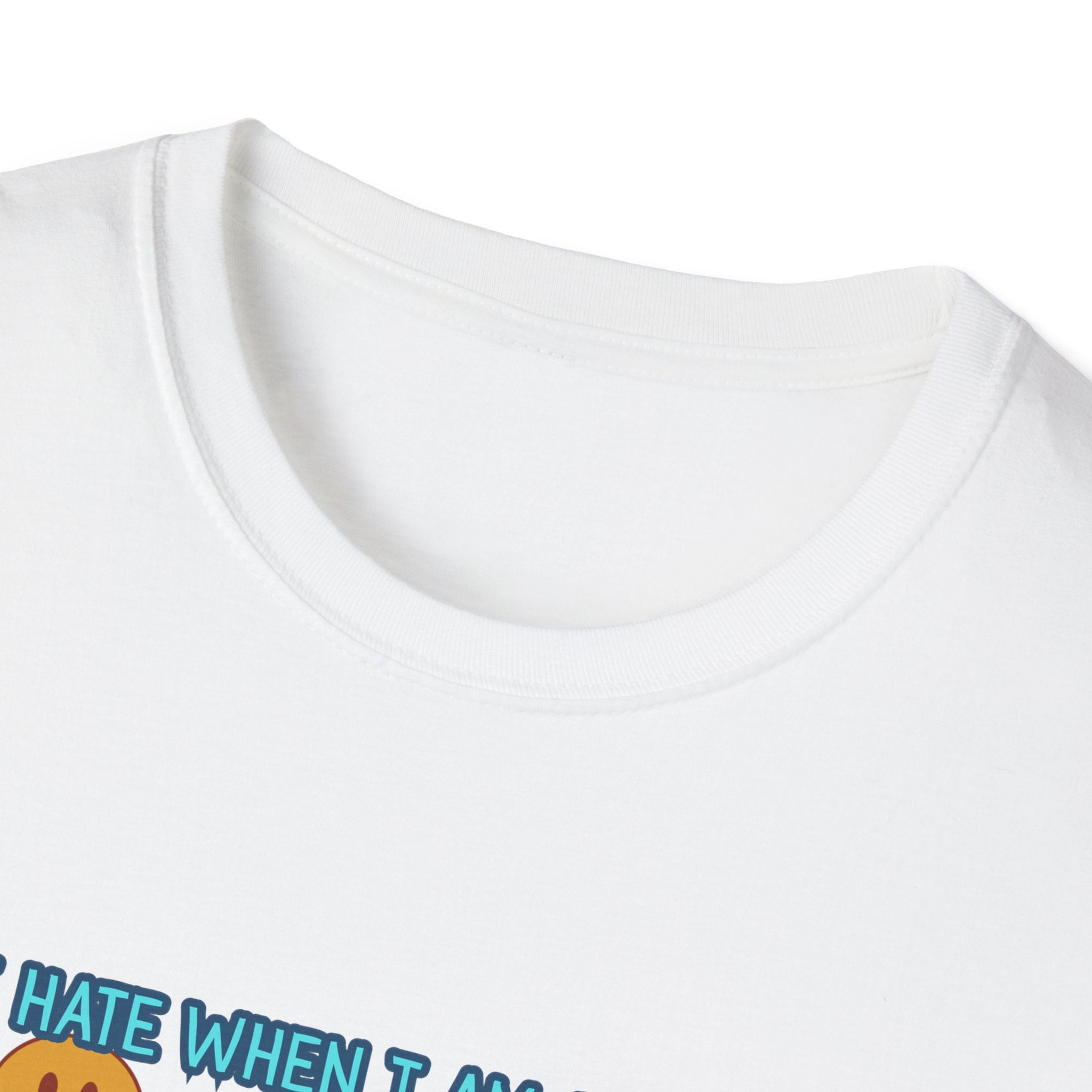 Funny 'I Hate When I Am accused of lolly-gagging' Graphic T-Shirt — Retro Smiley Face Design