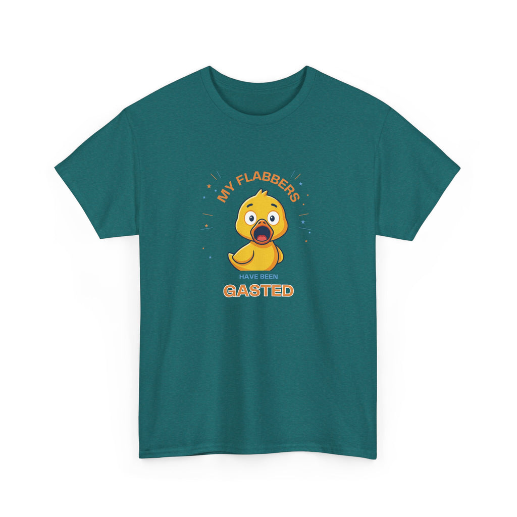 Duck Cartoon Tee — "My Flabbers are Gasted" Cute Shocked Rubber Duck T-Shirt