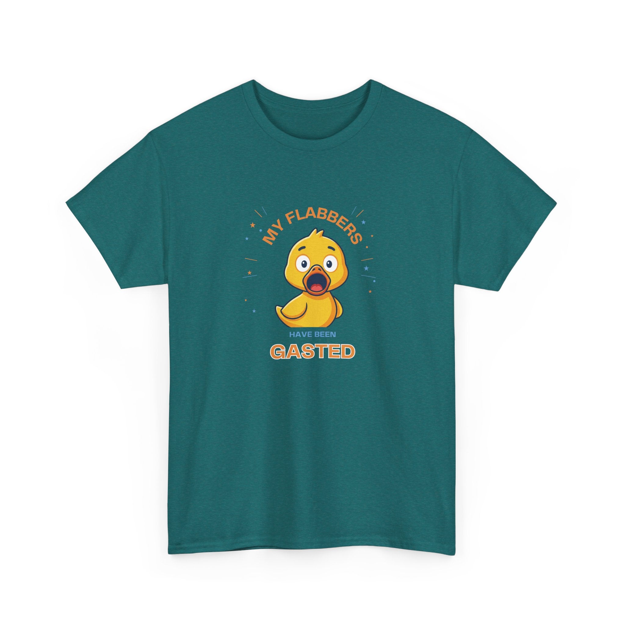 Duck Cartoon Tee — "My Flabbers are Gasted" Cute Shocked Rubber Duck T-Shirt