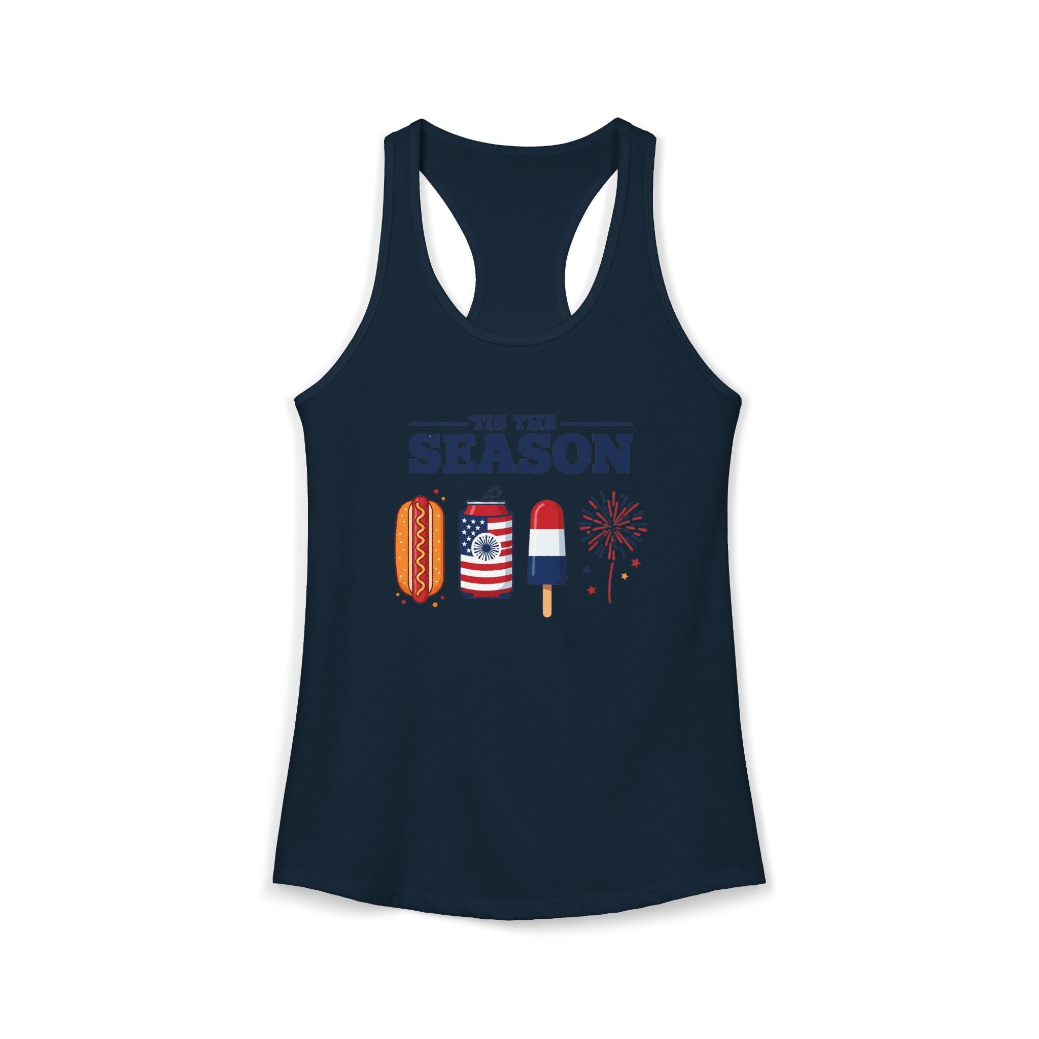 4th of July USA 'Tis the Season Racerback Tank