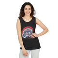 USA Rainbow Floral Tank Top — Patriotic 4th of July Sleeveless Tee