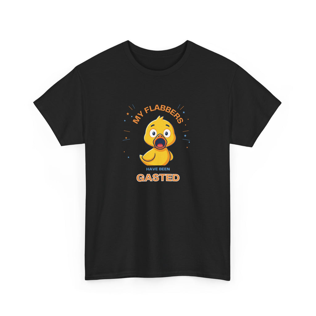 Duck Cartoon Tee — "My Flabbers are Gasted" Cute Shocked Rubber Duck T-Shirt