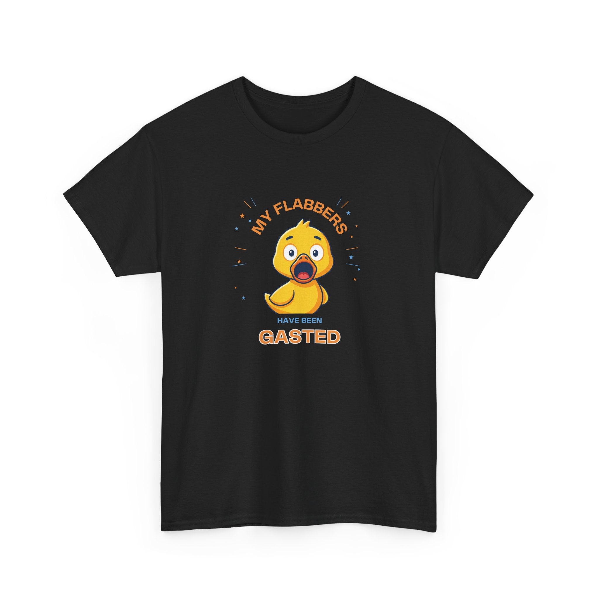 Duck Cartoon Tee — "My Flabbers are Gasted" Cute Shocked Rubber Duck T-Shirt
