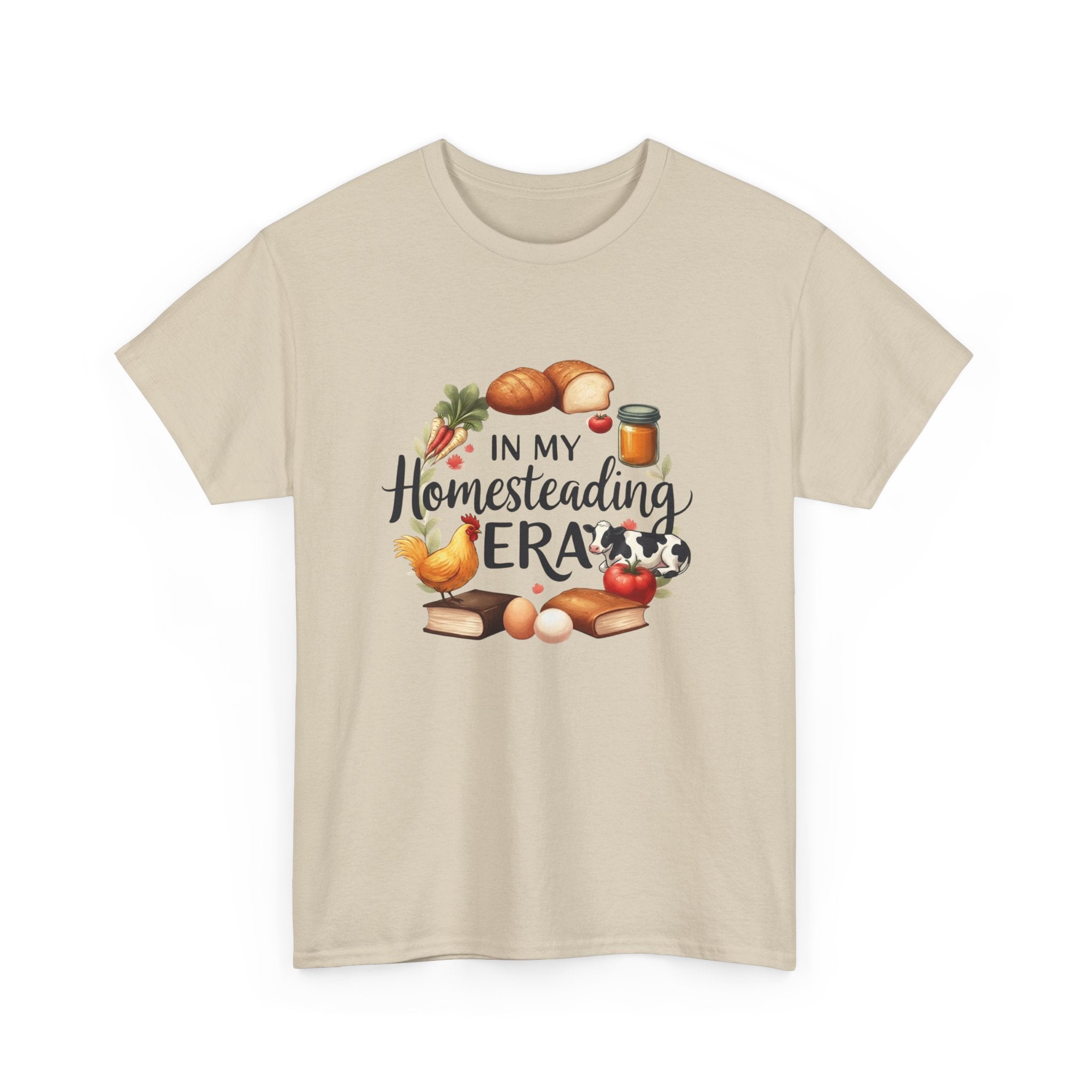 Homesteading Era Tee — Cute Bread, Chickens & Eggs Design