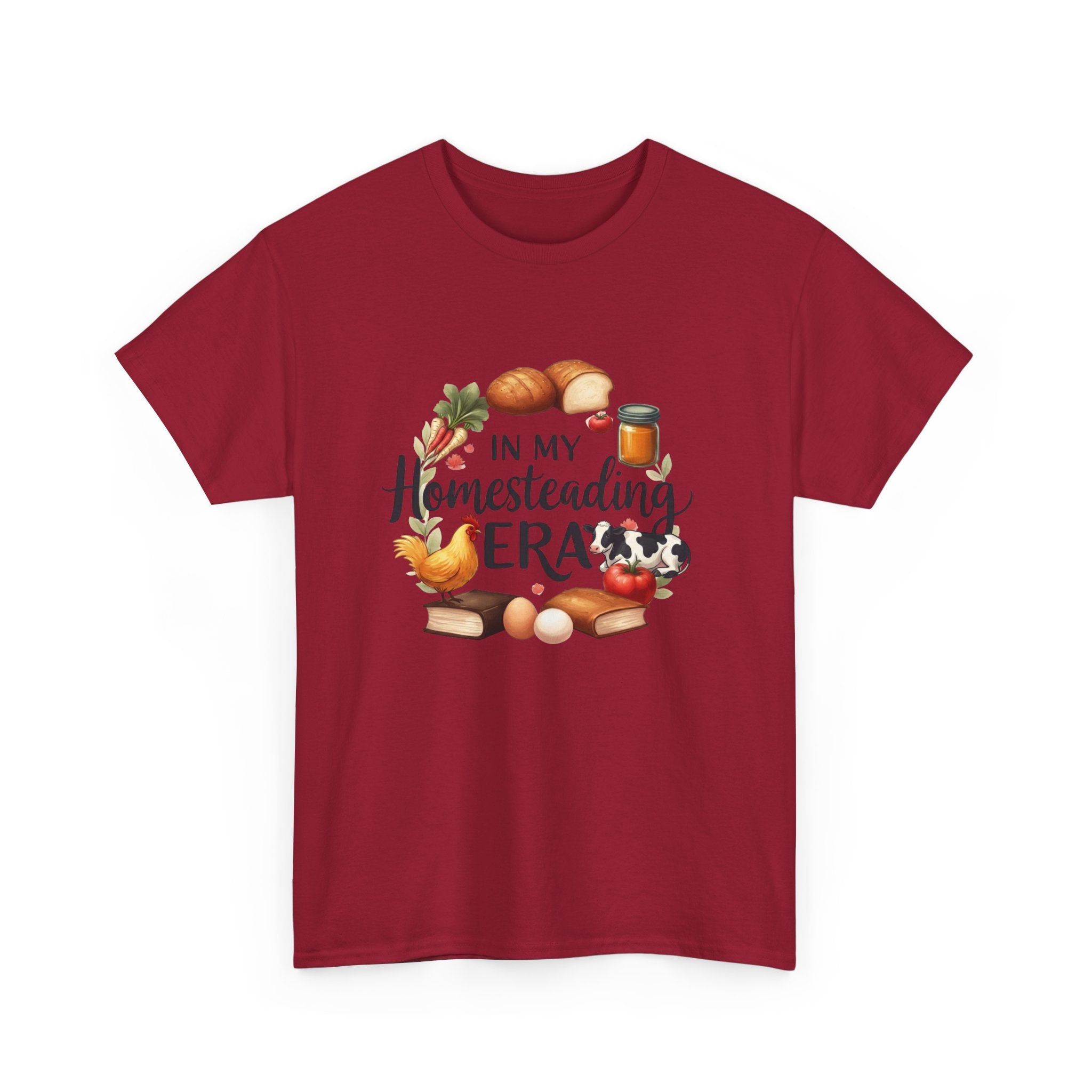 Homesteading Era Tee — Cute Bread, Chickens & Eggs Design