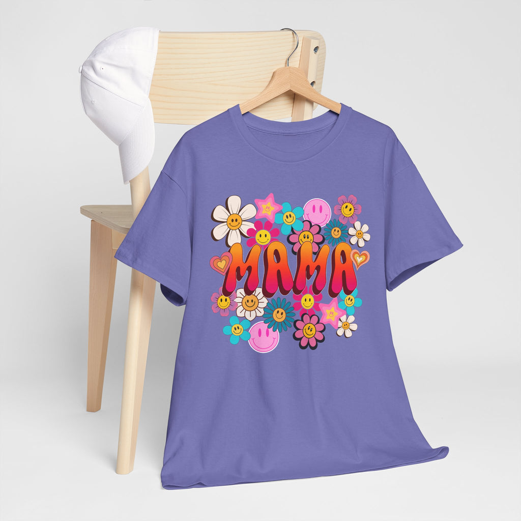 Mama Floral Tee — Retro Cute Flower Mom T‑Shirt