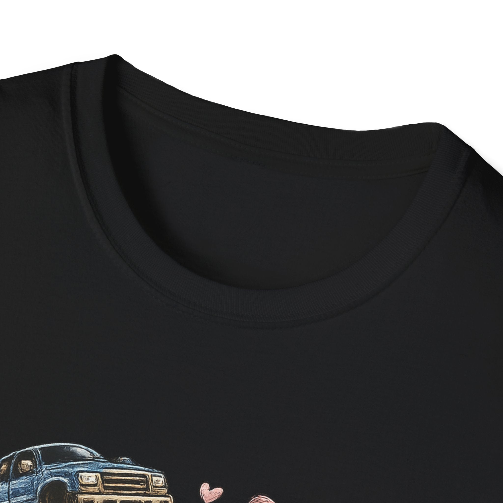 Mama Jeep & Ballet Shoes T-Shirt — 'MAMA' Graphic Tee with Trucks, Bows & Ballet Slippers