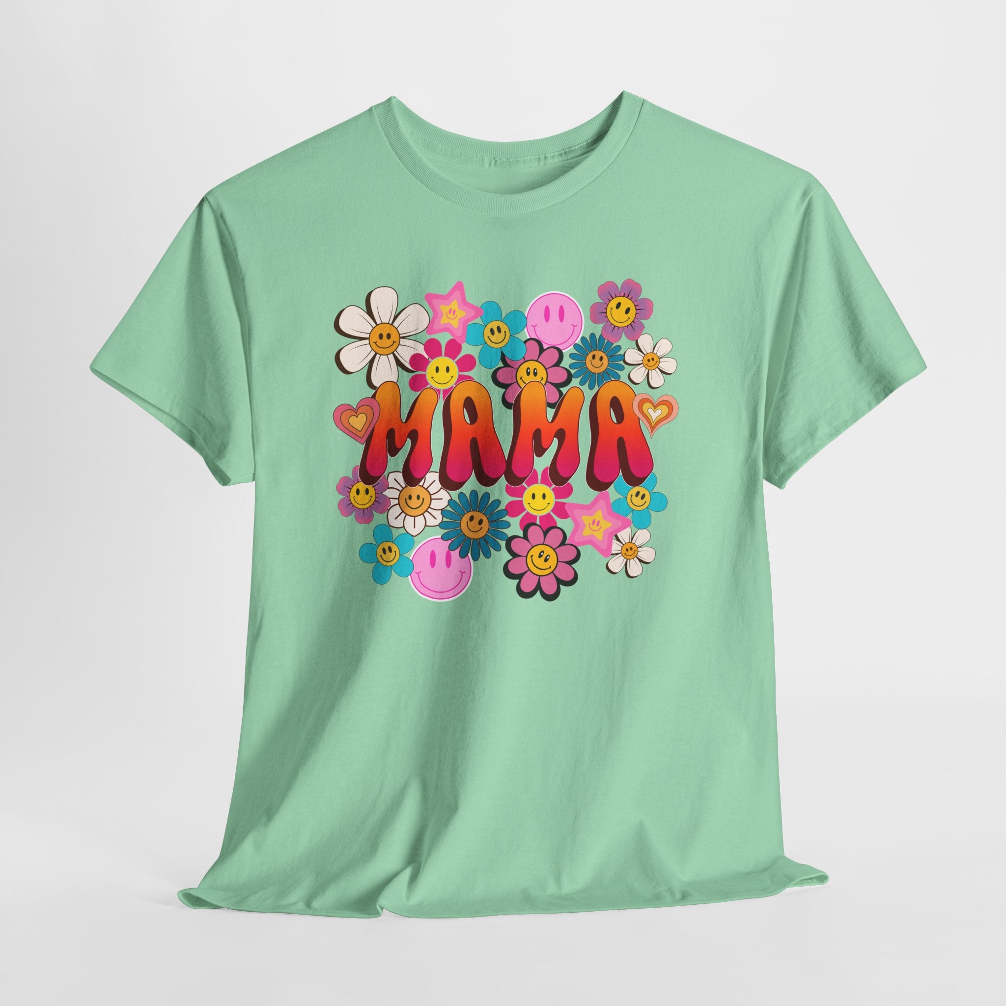 Mama Floral Tee — Retro Cute Flower Mom T‑Shirt