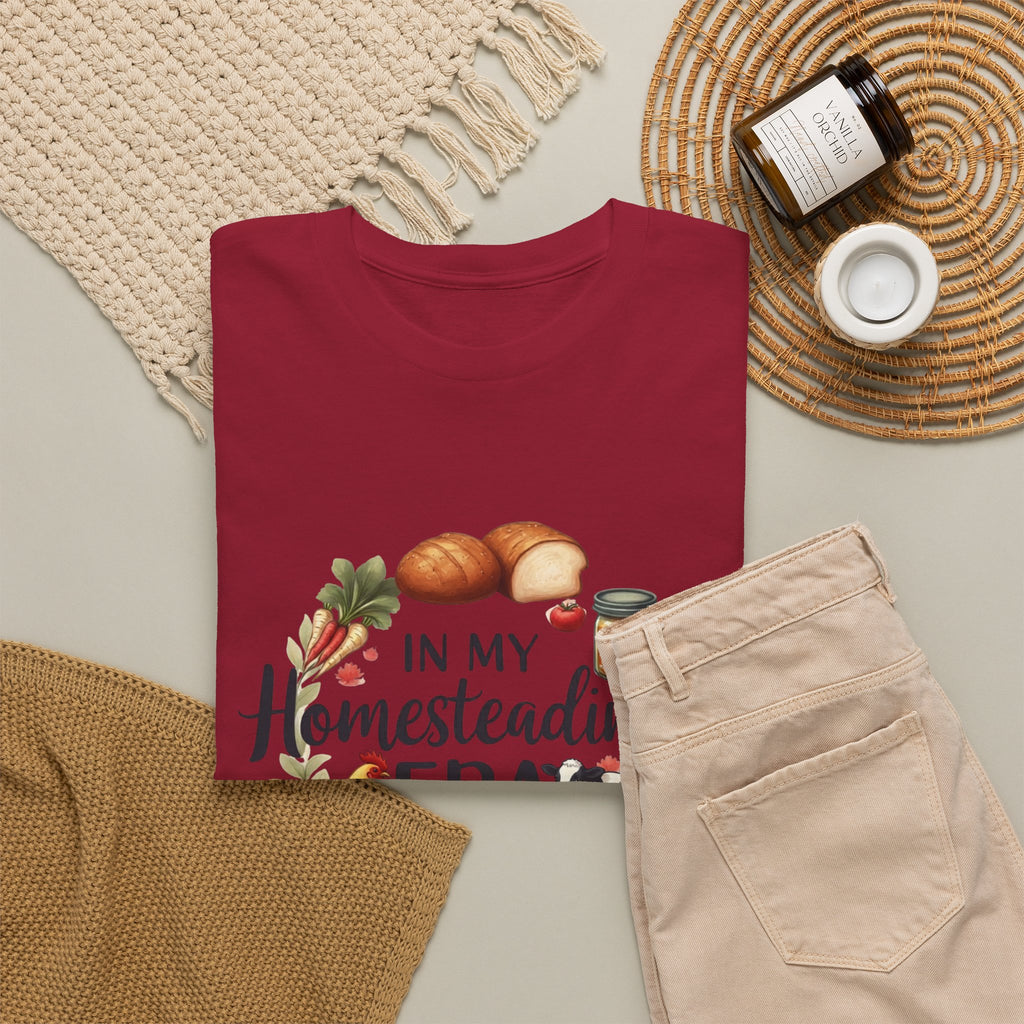 Homesteading Era Tee — Cute Bread, Chickens & Eggs Design