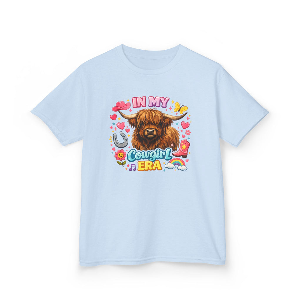 Kids Tee — "In My Cowgirl Era" Highland Cow Graphic