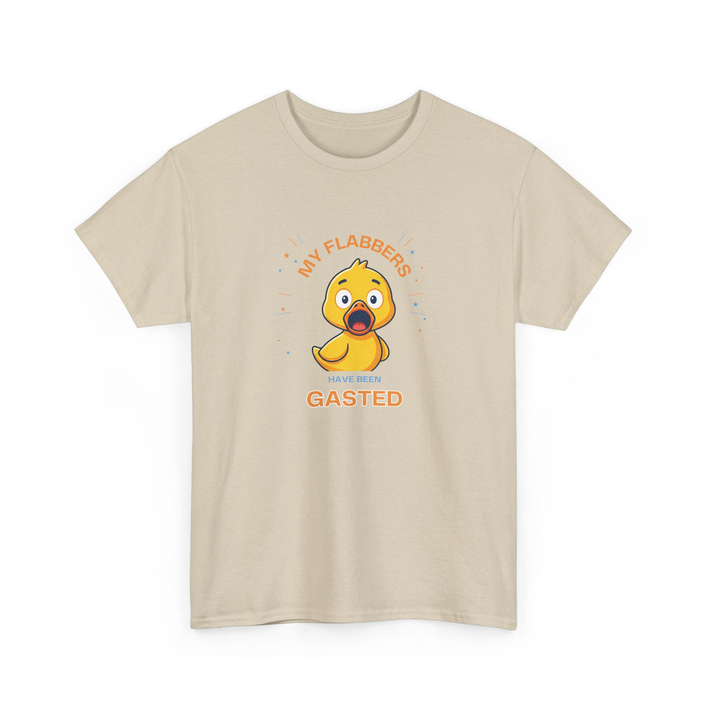 Duck Cartoon Tee — "My Flabbers are Gasted" Cute Shocked Rubber Duck T-Shirt