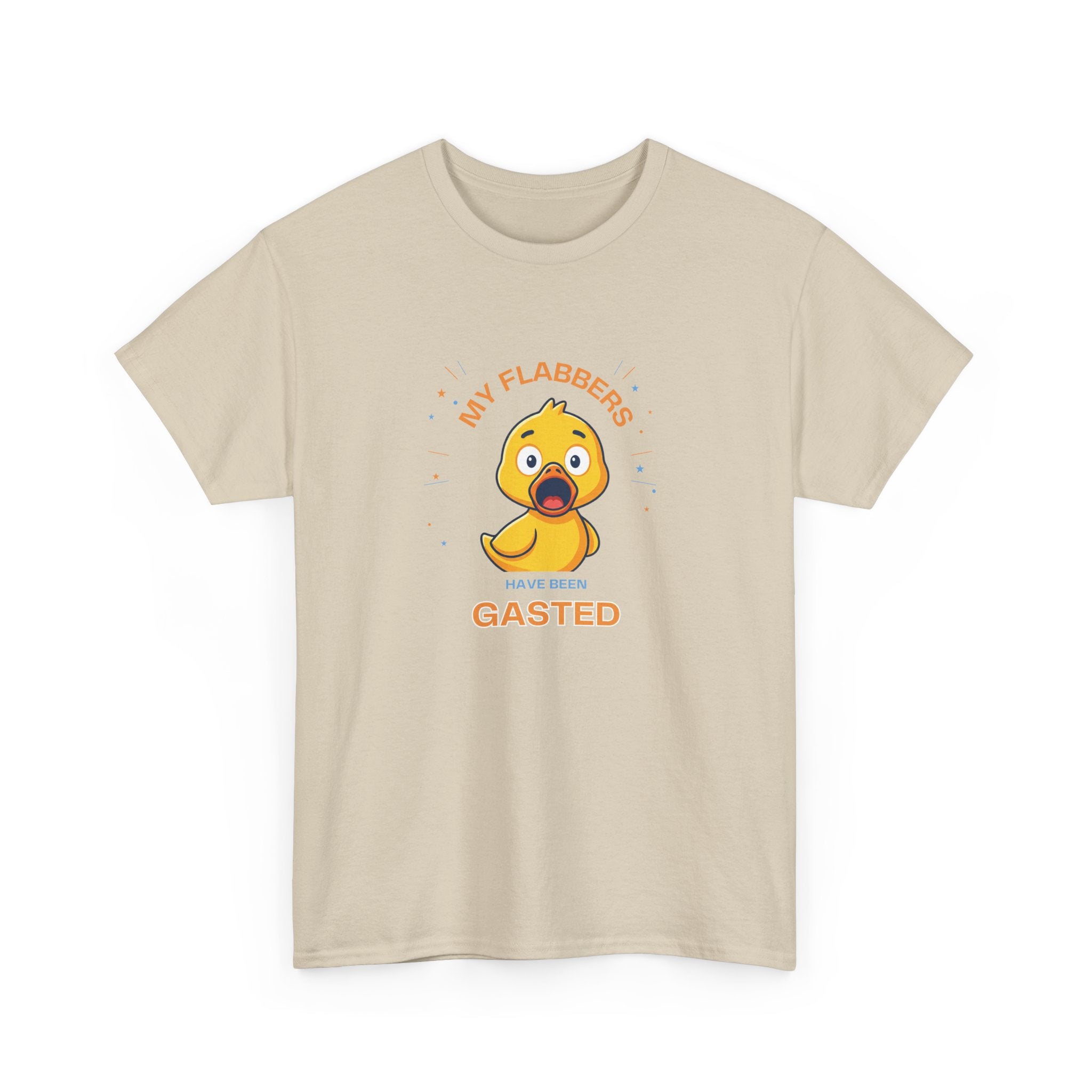 Duck Cartoon Tee — "My Flabbers are Gasted" Cute Shocked Rubber Duck T-Shirt