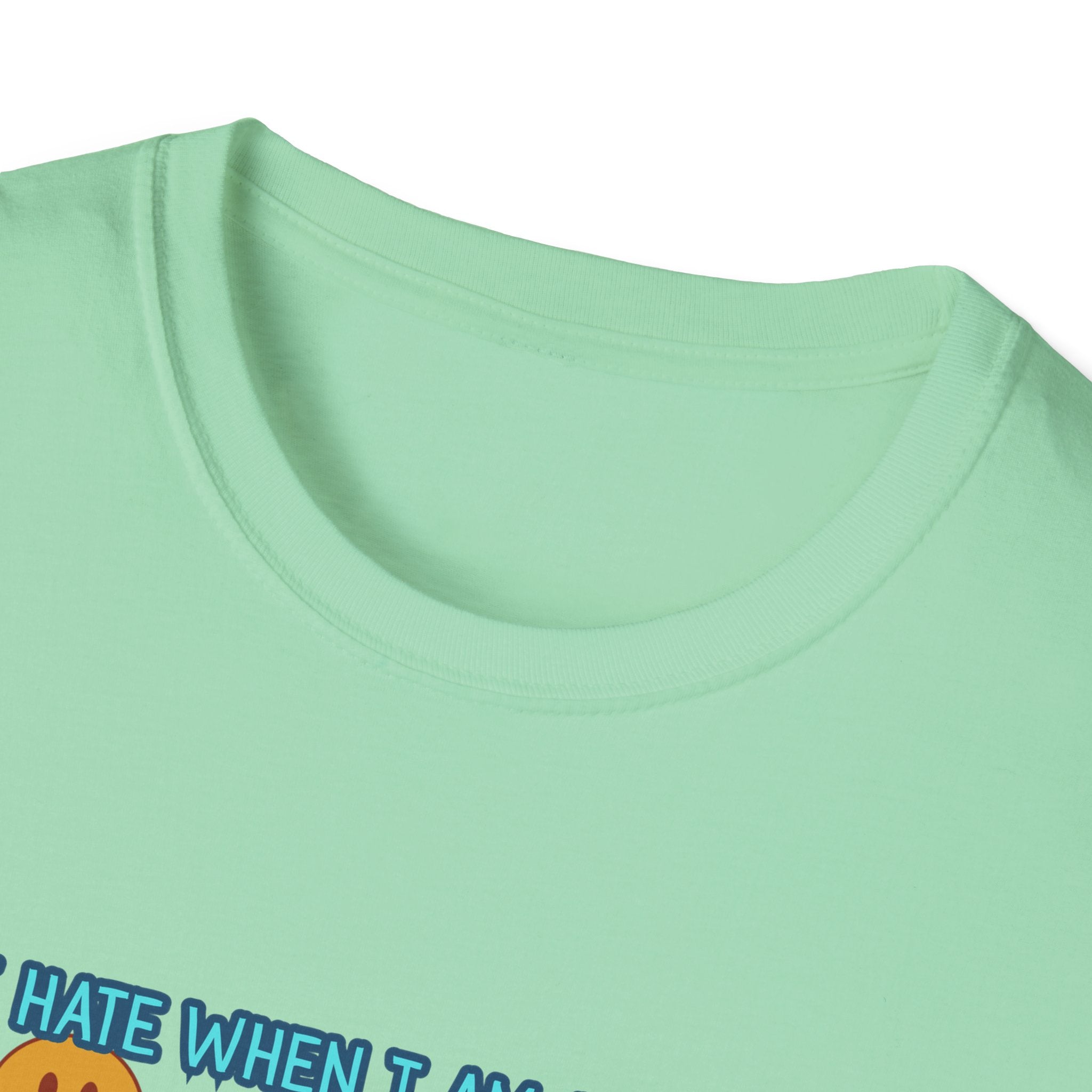 Funny 'I Hate When I Am accused of lolly-gagging' Graphic T-Shirt — Retro Smiley Face Design