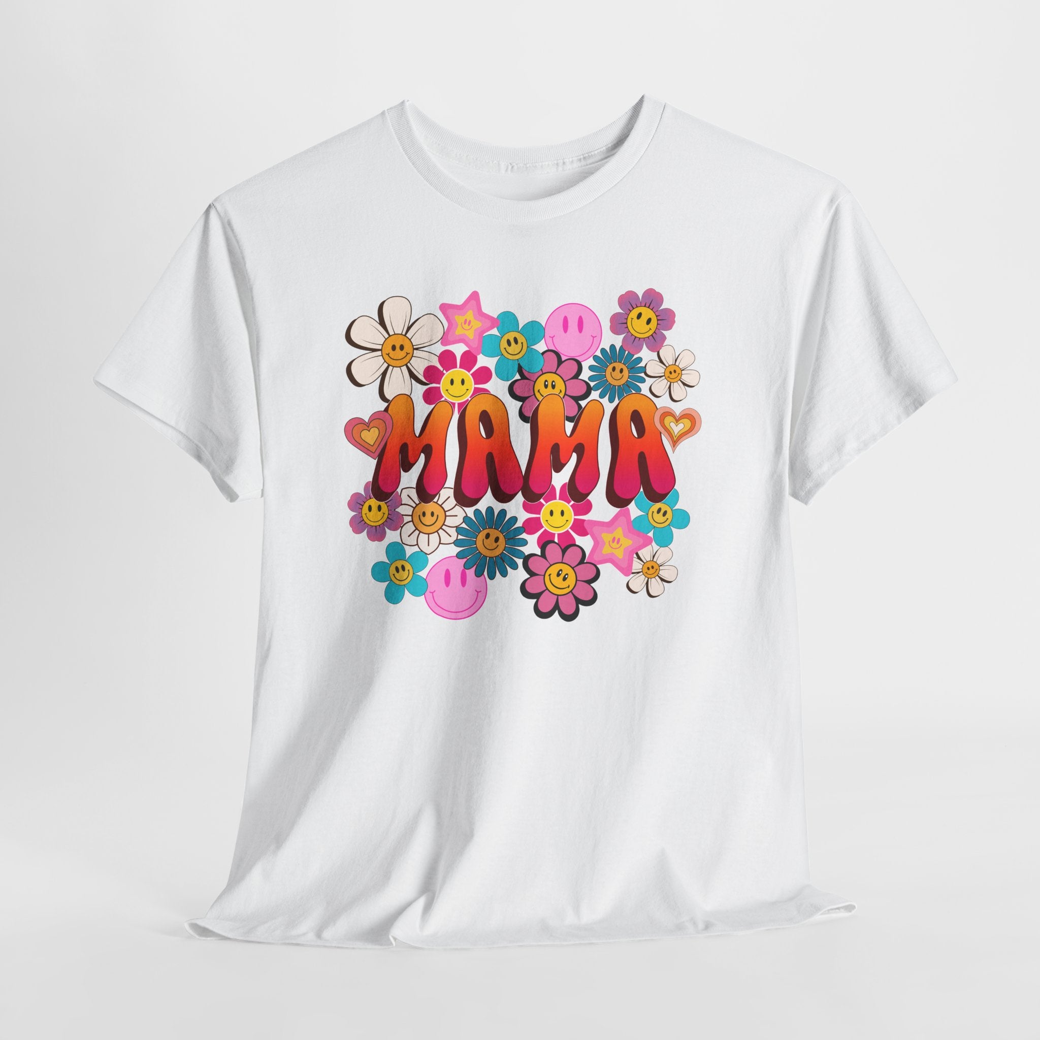 Mama Floral Tee — Retro Cute Flower Mom T‑Shirt