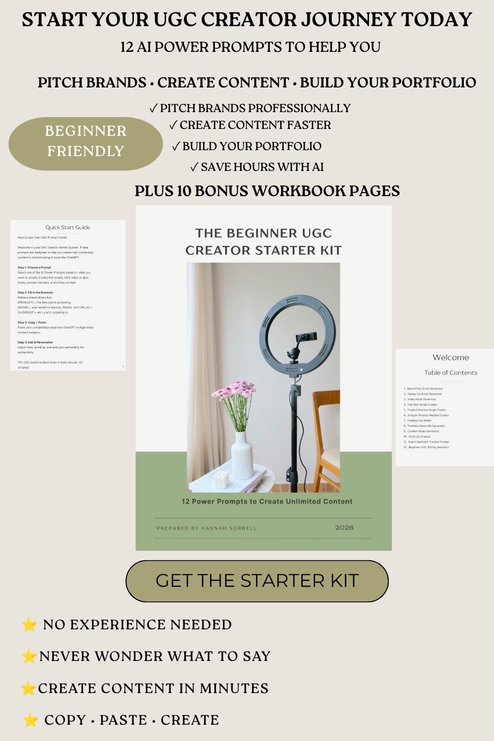 Beginner UGC Creator Starter Kit